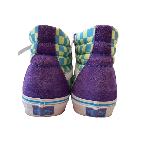 Vans unisex Sk8 Hi Purple Green Checkerboard Sneaker Sz 9 SKU 8997 - Picture 10 of 16